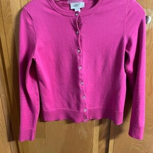 LOFT Women's Pink Cardigan Sweater
